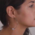 Rainbow Supernova | Silver | Galaxy Glass Hoop Earrings